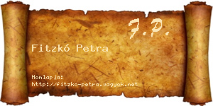 Fitzkó Petra névjegykártya