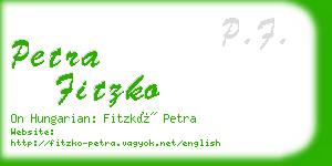 petra fitzko business card